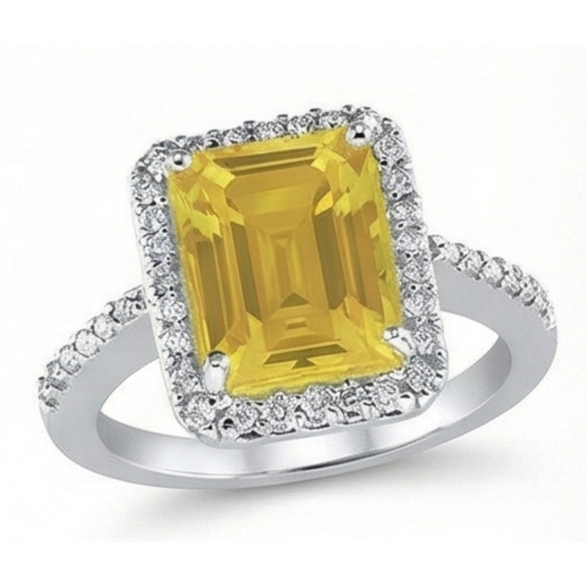 22 Carats Yellow Madeira Citrine & Natural Earth Mined Diamond Wedding Ring Gold Jewelry