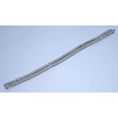 26 Carat 2 Row Diamond Tennis Bracelet