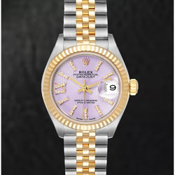 Natural Rolex Beautiful Roman Diamond Dial ladies Watch 18K Yellow Gold