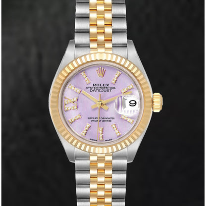 natural diamond watch front view