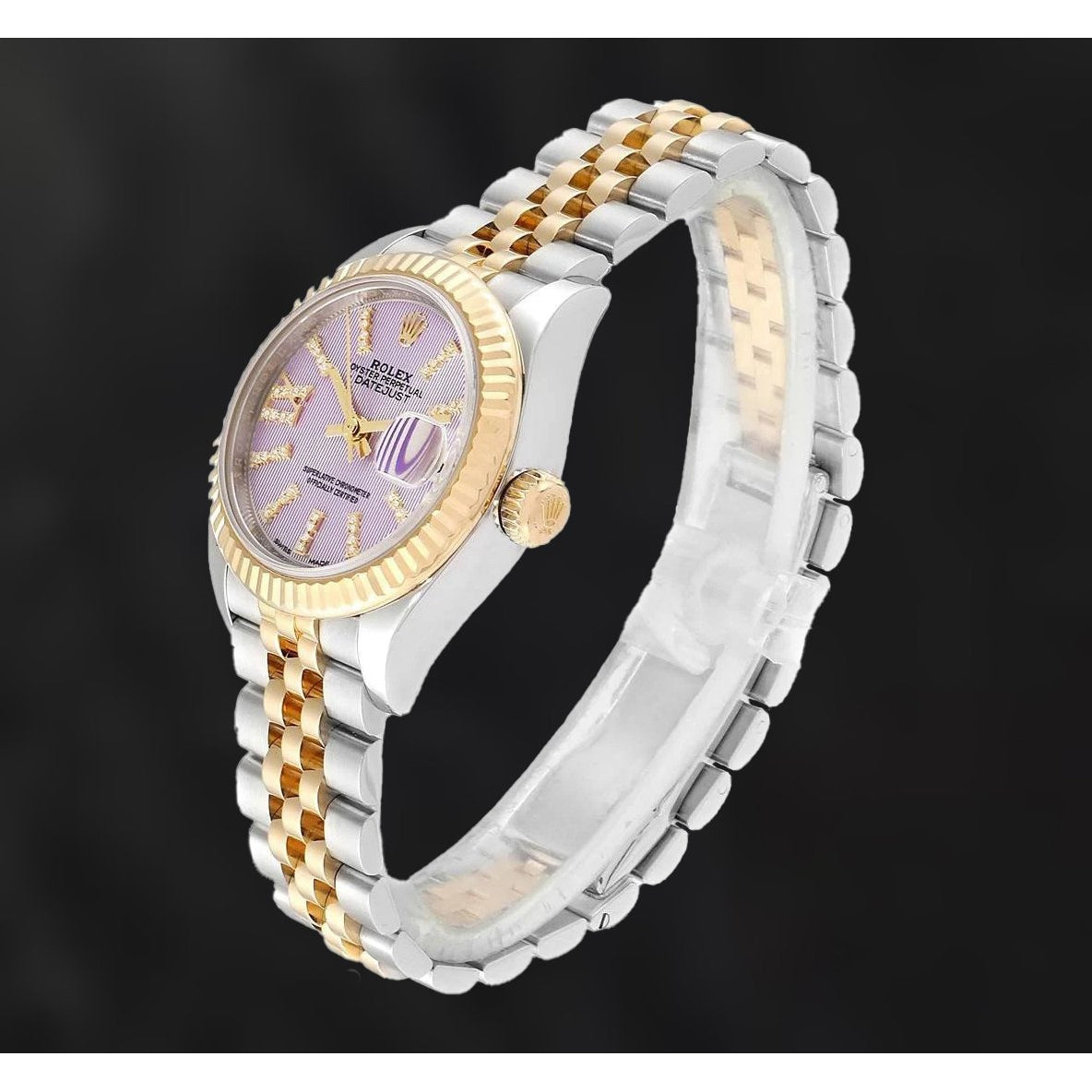 natural diamond watch side angle