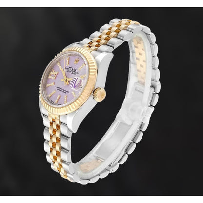natural diamond watch side angle