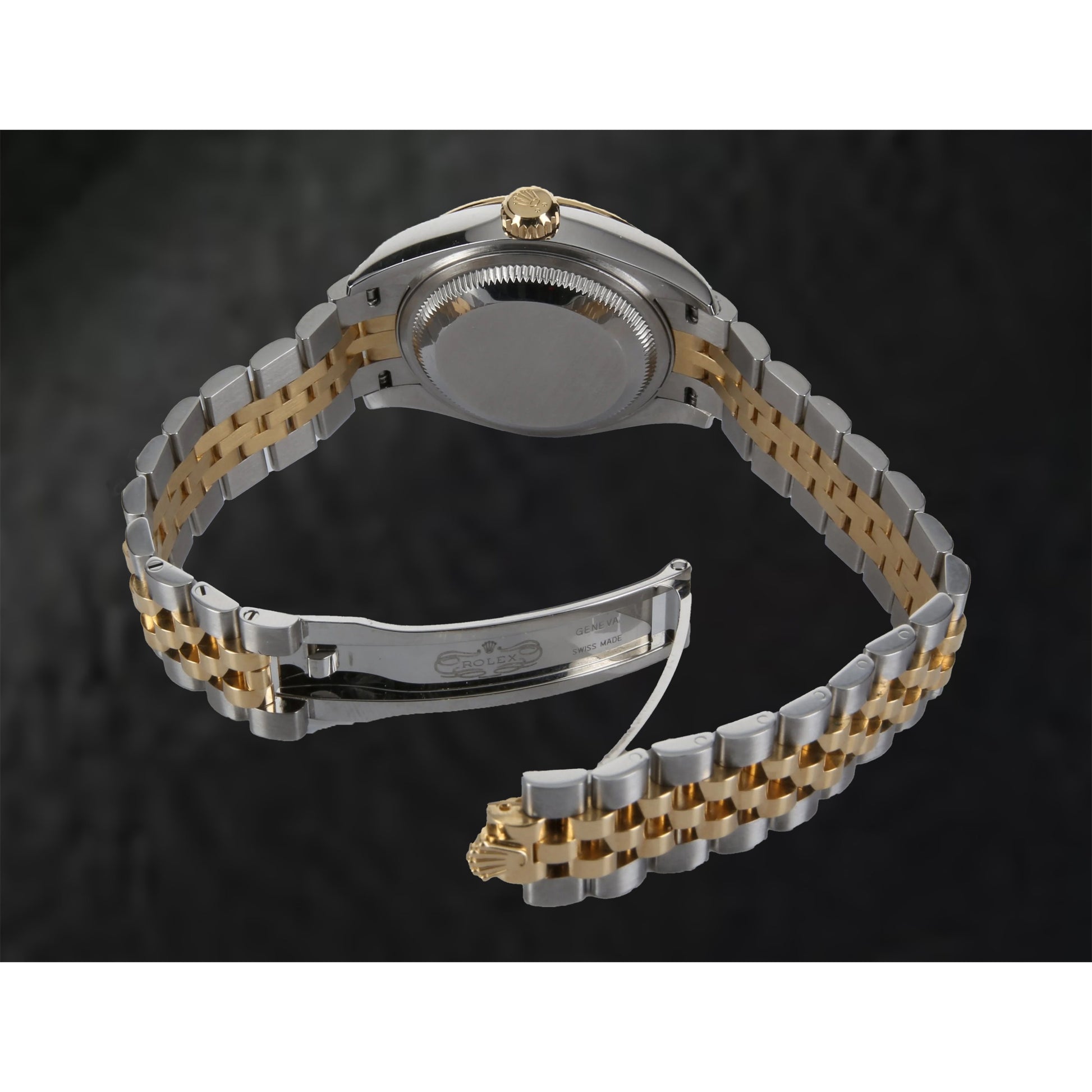 279173 Rolex Ladies New Watch Datejust 28mm Two Tone Green Dial