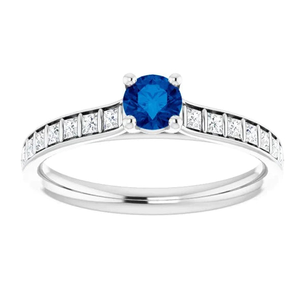 2 Carat Genuine Ceylon Sapphire Womens Ring