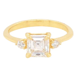 2 Carat Real Asscher Earth Mined Diamond Anniversary Ring