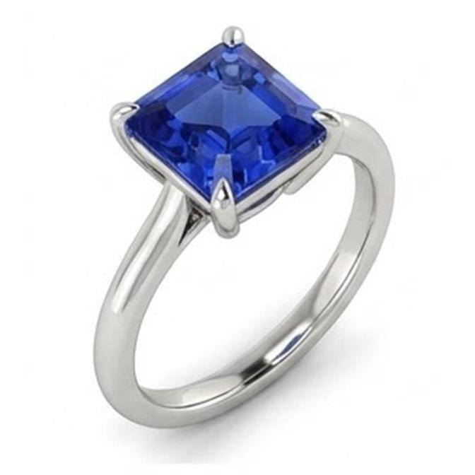 2 Carat Sapphire Womens Engagement Ring