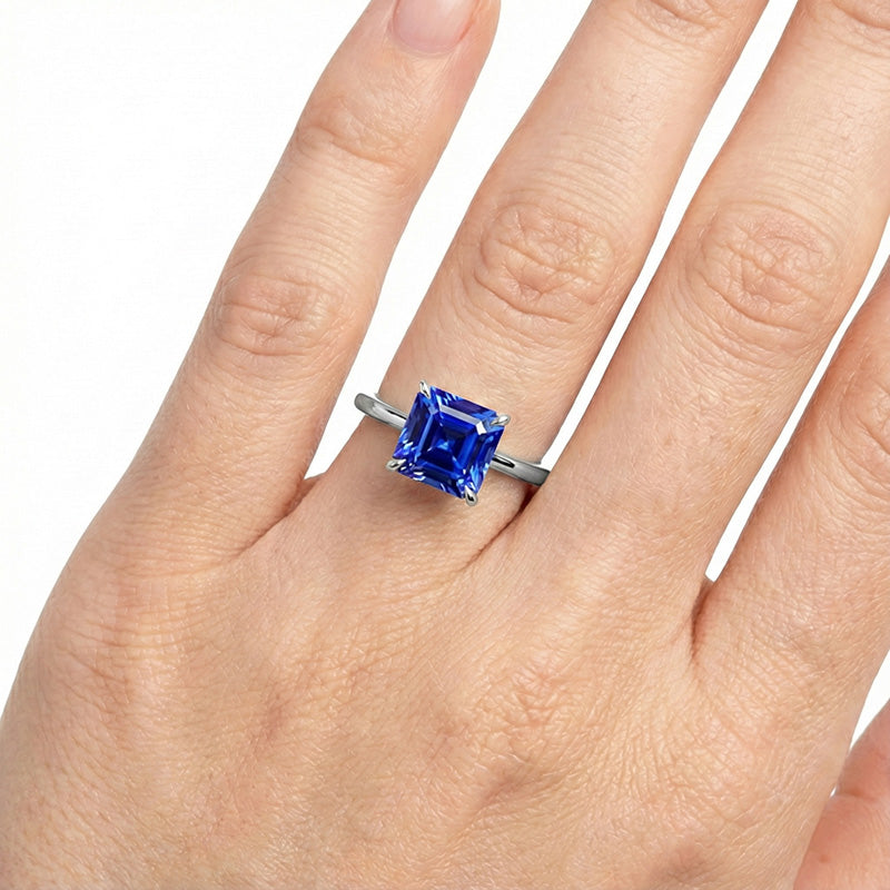 2 Carat Sapphire Womens Engagement Ring