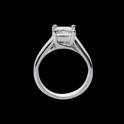 2 Carat Trellis Setting Princess Diamond Ring