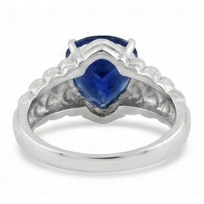 2 Carats Gemstone Jewelry Trillion Sapphire Ring Antique Style