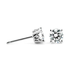 2 Carats Round D Vvs1 Natural Diamond Women Stud Diamond Earrings 14K