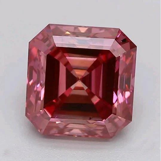 2 Ct Red Asscher Cut Loose Sapphire