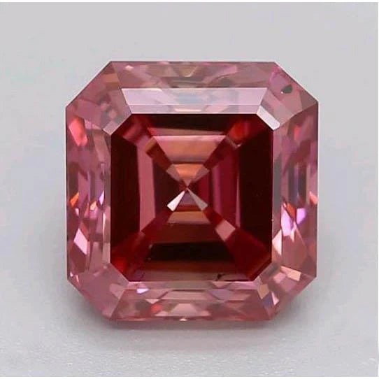 2 Ct Red Asscher Cut Loose Sapphire