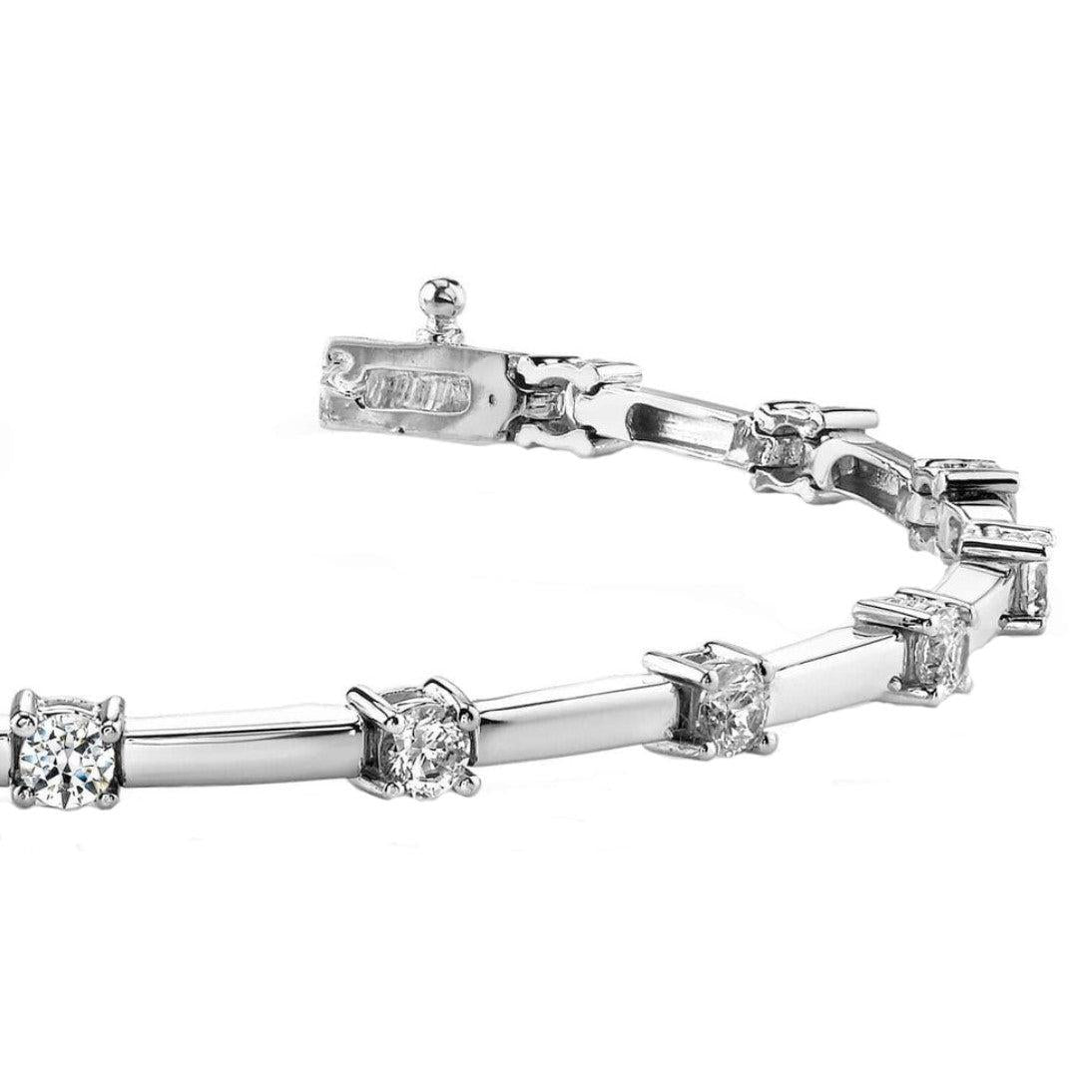 2 Carat Brilliant Cut Natural Earth Mined Diamond Bracelet