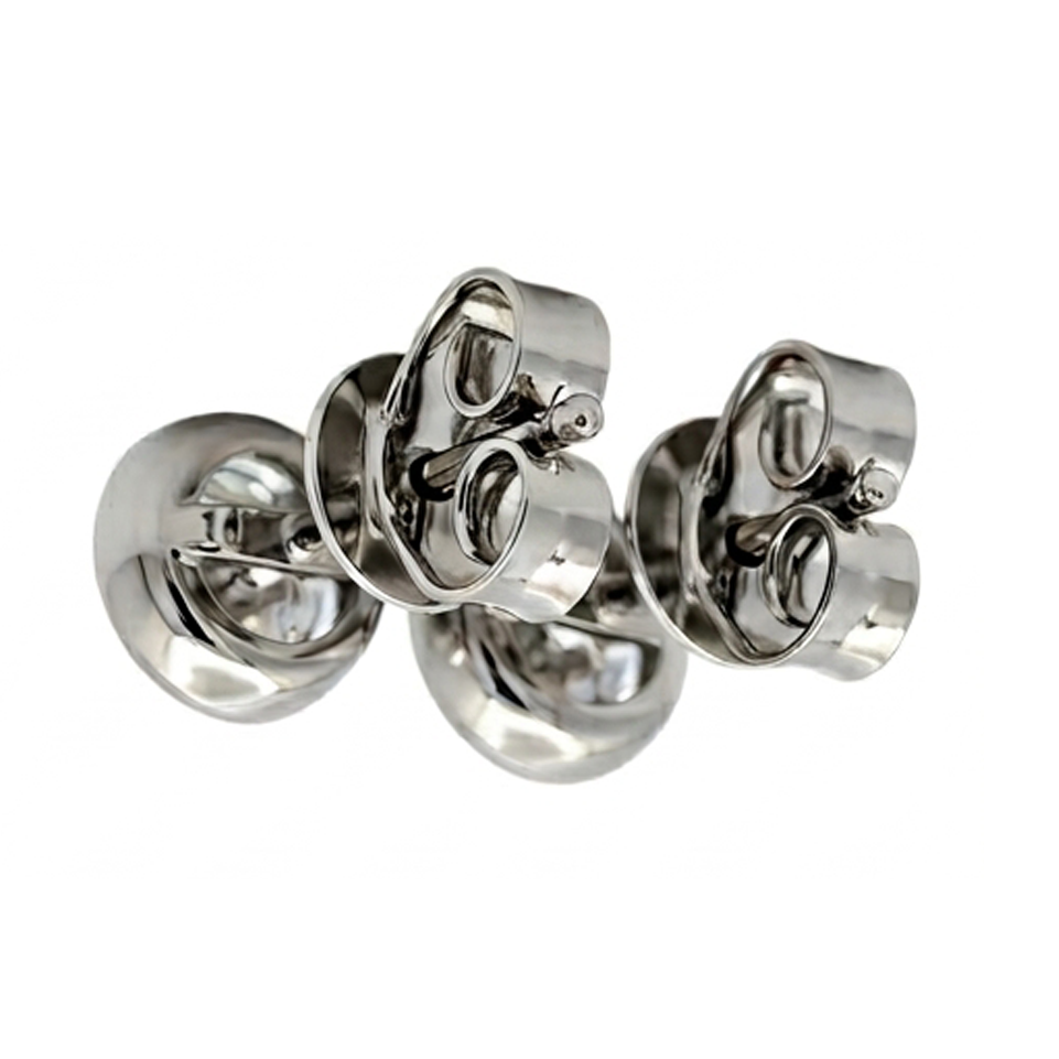 2 Carat Lab Grown Diamonds Stud Earring Round Cut 14K White Gold