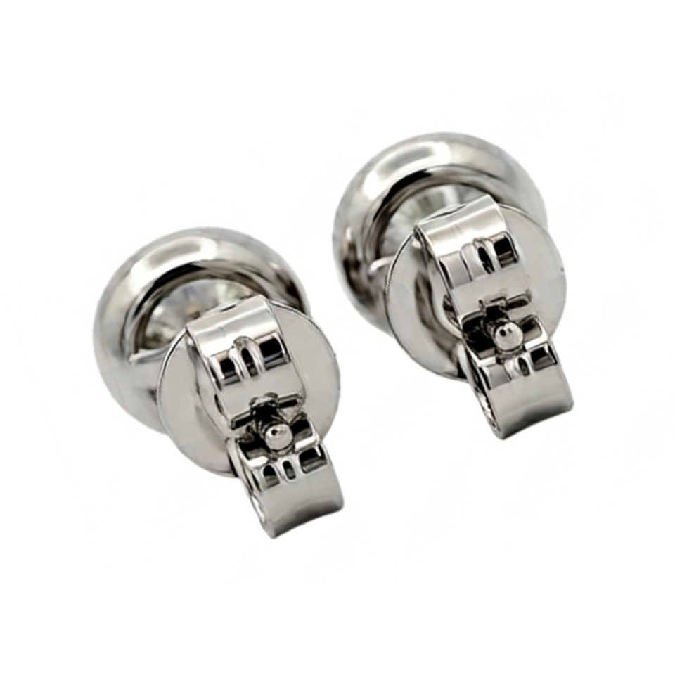 2 Carat Lab Grown Diamonds Stud Earring Round Cut 14K White Gold