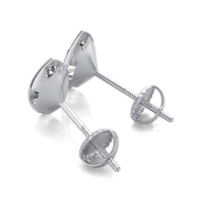 2 Carats GIA CERTIFIED Bezel Set Marquise Cut Stud Lab Grown Diamond Women Gold Earring