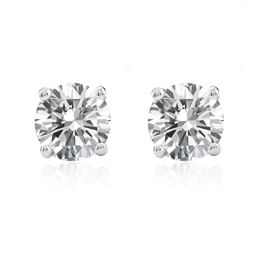 2 Carats GIA CERTIFIED Lab Grown Diamond Studs Earrings Screwback White Gold