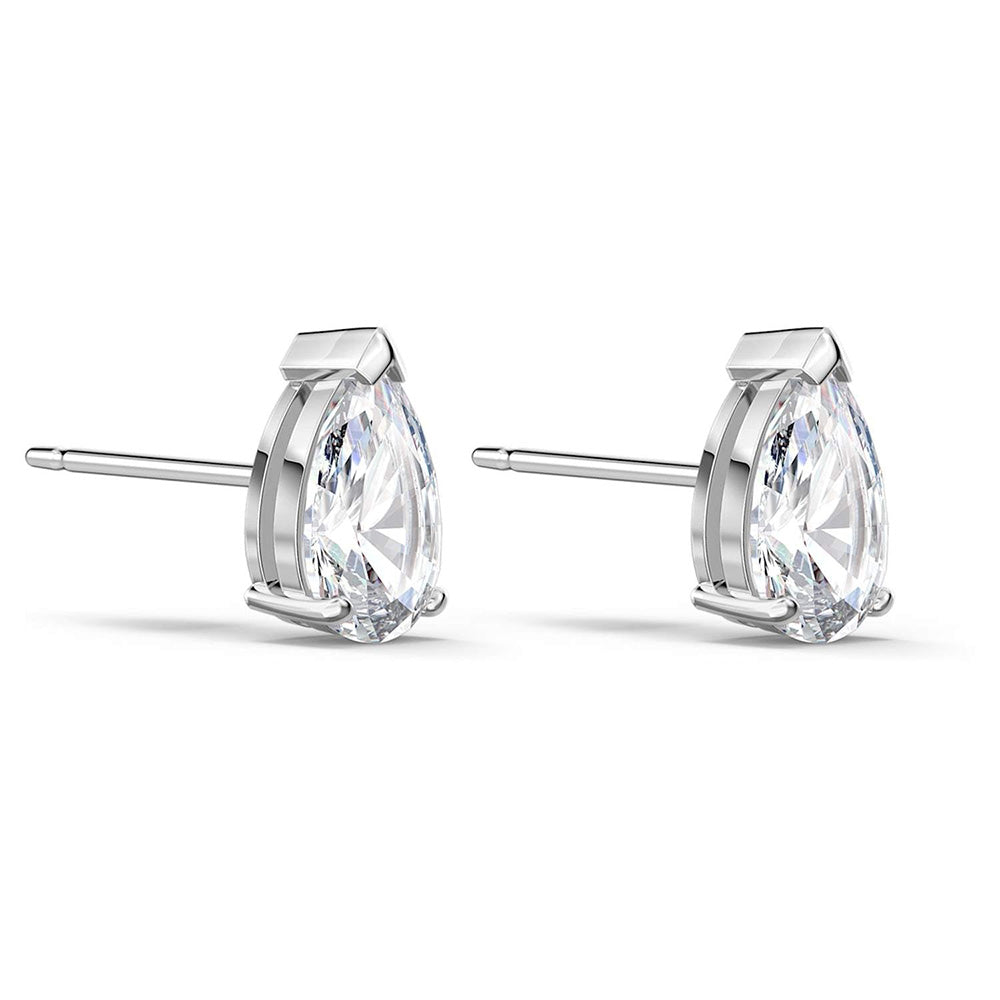 2 Carats Pear Cut Lab Grown Diamond Studs Earring White Gold Women Jewelry