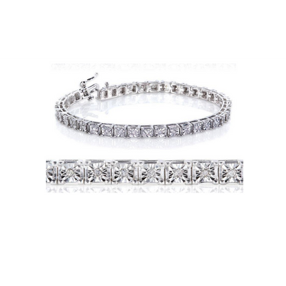 2 Carats Round Lab Grown Diamonds Ladies Tennis Bracelet