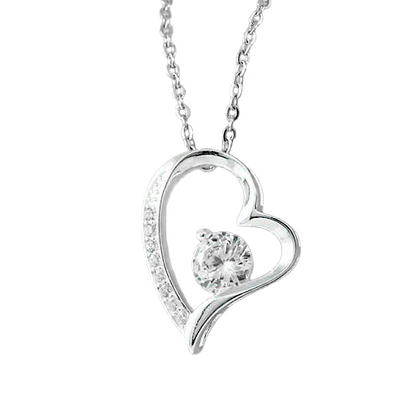 2 Carats Round Natural Diamond Heart Pendant White Gold Jewelry Sparkling