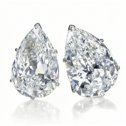2 Ct. Stud Earring Fine Jewelry Gold Pear Cut Genuine Natural Earth Mined Diamond
