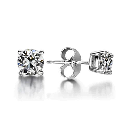 2 Ct Round Earth Mined Diamond Womens Earrings