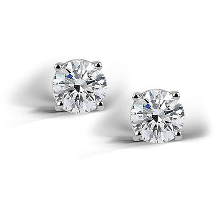 2 Ct Solitaire Round GIA CERTIFIED Lab Grown Diamond Stud Earring Gold Jewelry