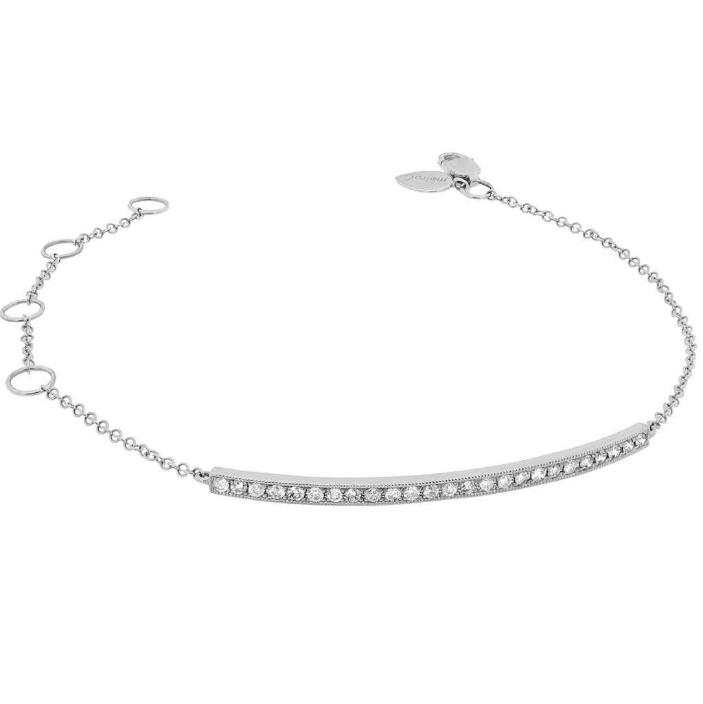 2 Carats Round Lab Grown Diamond Chain Bracelet Lady Men Gold Jewelry 14K