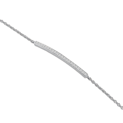 2 Carats Round Lab Grown Diamond Chain Bracelet Lady Men Gold Jewelry 14K