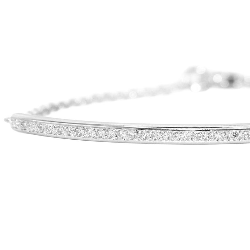 2 Carats Round Lab Grown Diamond Chain Bracelet Lady Men Gold Jewelry 14K