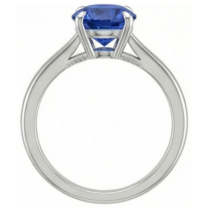 Natural Real ( Not Lab Grown )  2ct Genuine Solitaire Sapphire Ring For Sale