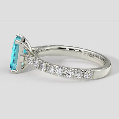 2ct Emerald-Cut Paraiba Ring
