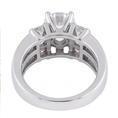 3.01 Carat Natural Earth Mined Diamond Anniversary Ring White Gold 14K