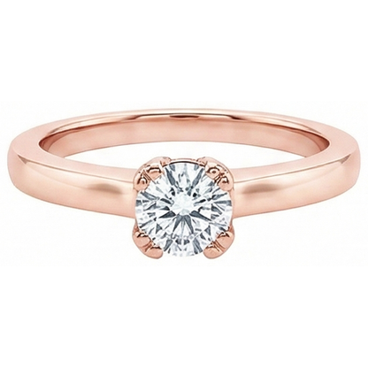 3.01 Ct. Round Natural Earth Mined Diamond Solitaire Engagement Ring