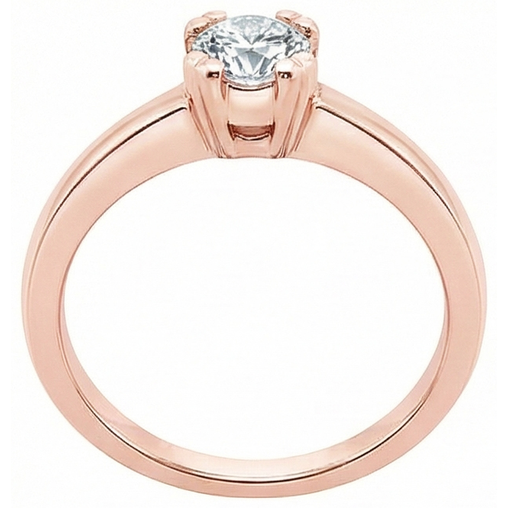 3.01 Ct. Round Natural Earth Mined Diamond Solitaire Engagement Ring