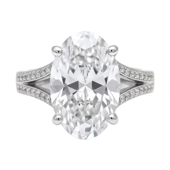 3.40 Carats Sparkling Genuine Natural Earth Mined Diamonds Anniversary Ring 14K White Gold