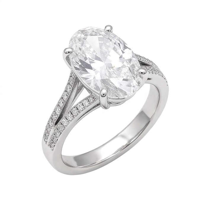 3.40 Carats Sparkling Genuine Natural Earth Mined Diamonds Anniversary Ring 14K White Gold