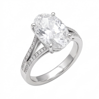 3.40 Carats Sparkling Genuine Natural Earth Mined Diamonds Anniversary Ring 14K White Gold
