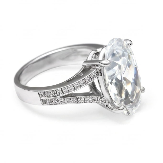 3.40 Carats Sparkling Genuine Natural Earth Mined Diamonds Anniversary Ring 14K White Gold
