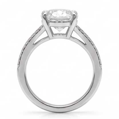 3.40 Carats Sparkling Genuine Natural Earth Mined Diamonds Anniversary Ring 14K White Gold