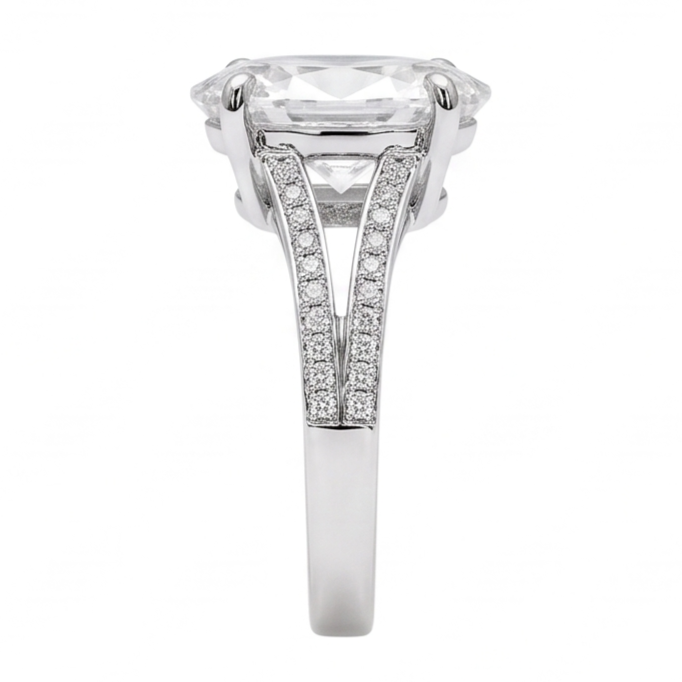 3.40 Carats Sparkling Genuine Natural Earth Mined Diamonds Anniversary Ring 14K White Gold