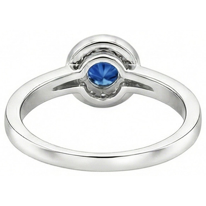 3.40 Ct Ceylon Sapphire Natural Earth Mined Diamonds Wedding Ring White Gold 14K