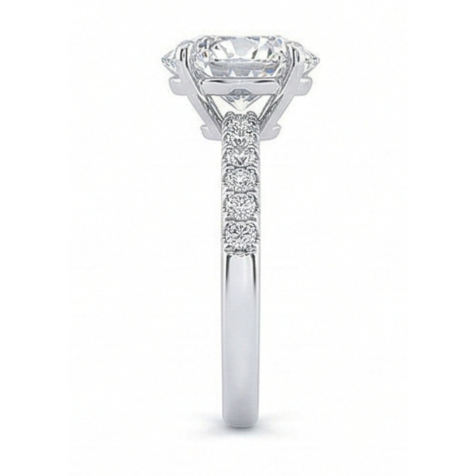 3.50 Carats Heart & Round Natural Earth Mined Diamond Wedding Ring Jewelry New