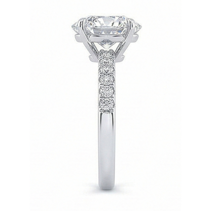 3.50 Carats Heart & Round Natural Earth Mined Diamond Wedding Ring Jewelry New