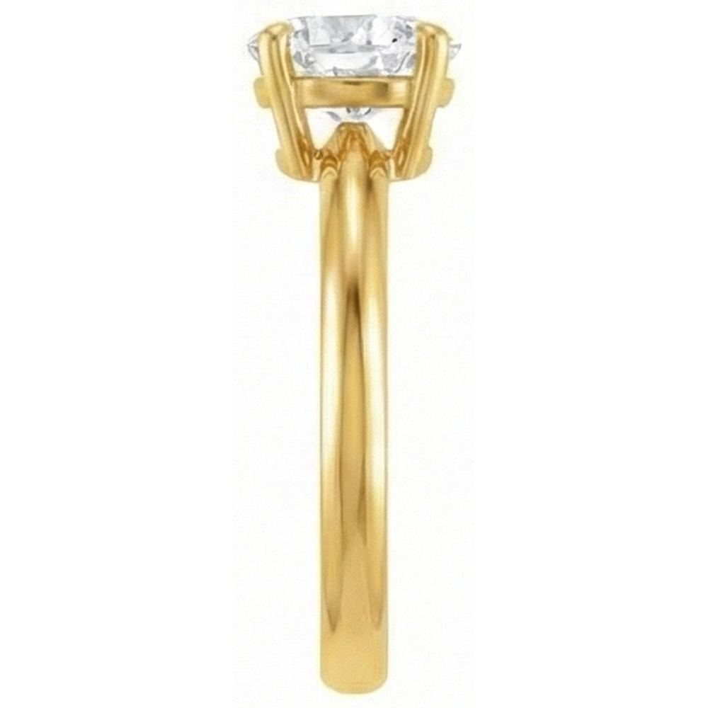 3.50 Carats Round Old Cut Prong Set Mined Natural Real Diamond ( Not Lab Grown ) Solitaire Ring