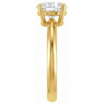 3.50 Carats Round Old Cut Prong Set Mined Natural Real Diamond ( Not Lab Grown ) Solitaire Ring
