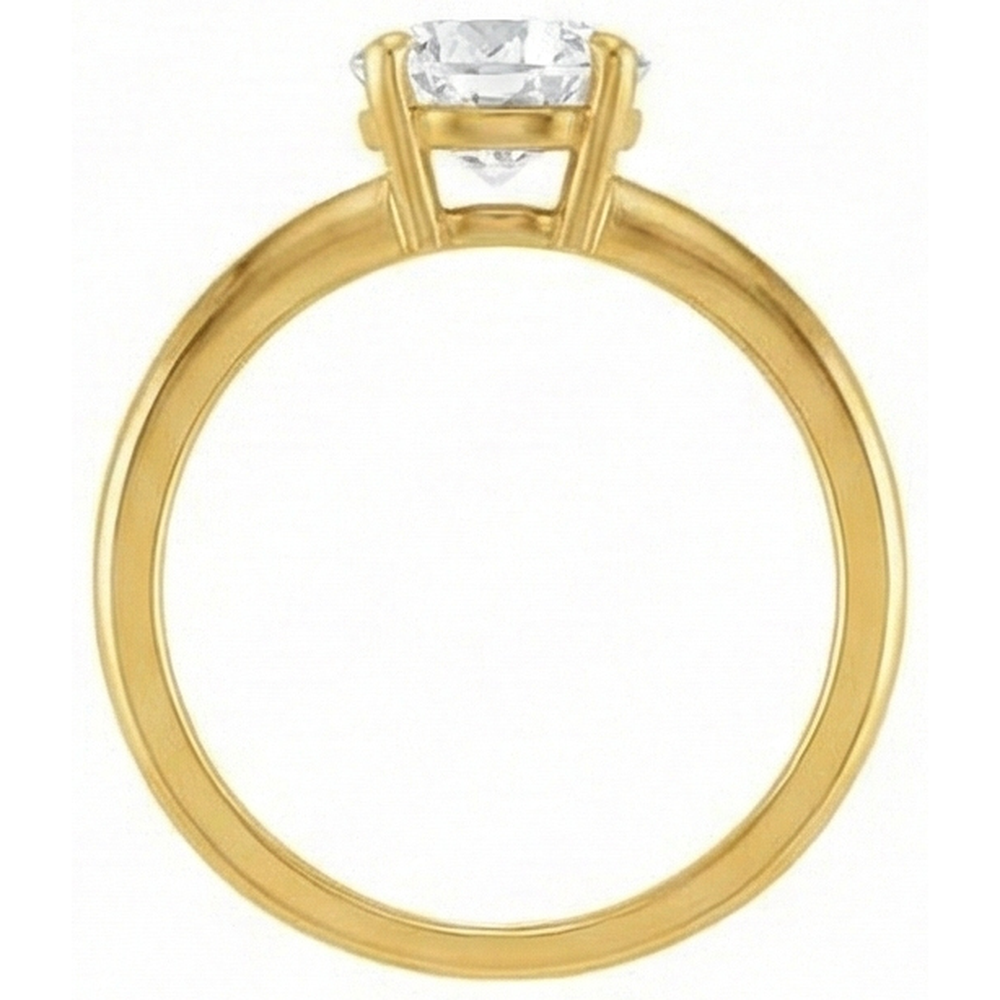 3.50 Carats Round Old Cut Prong Set Mined Natural Real Diamond ( Not Lab Grown ) Solitaire Ring