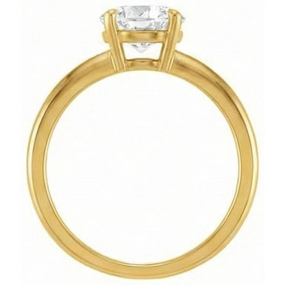 3.50 Carats Round Old Cut Prong Set Mined Natural Real Diamond ( Not Lab Grown ) Solitaire Ring