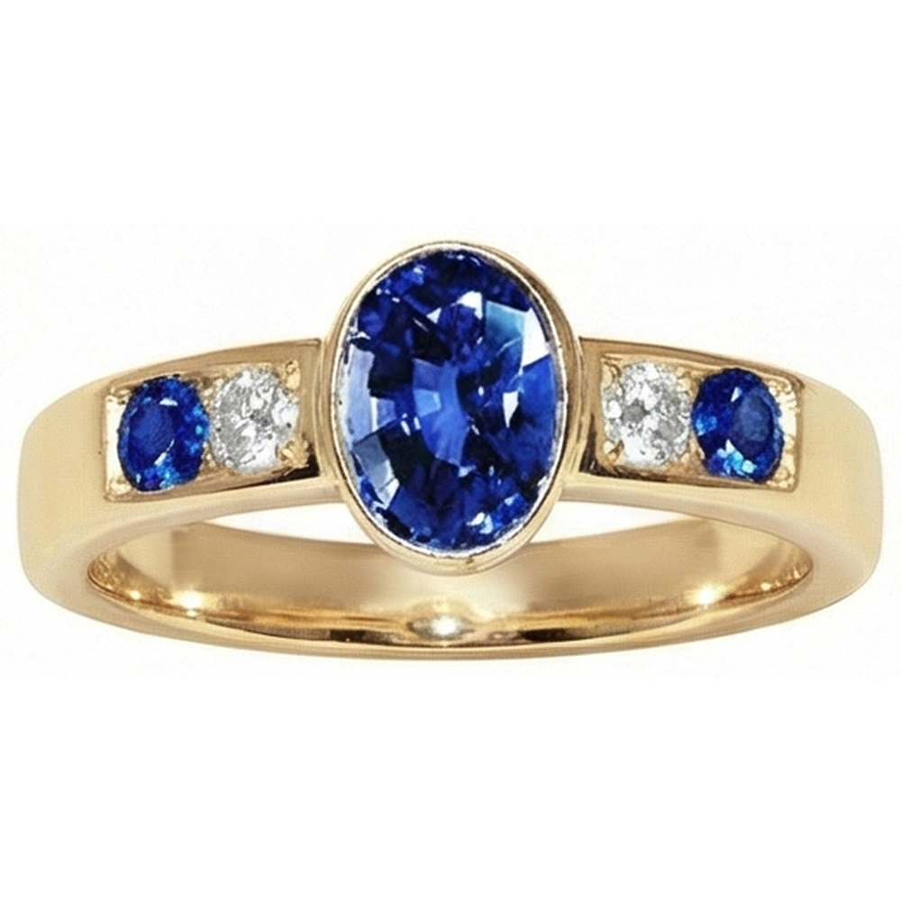 Natural Real ( Not Lab Grown )  3.61 Ct. Ring Yellow Gold Big Oval Center Gemstone Ring