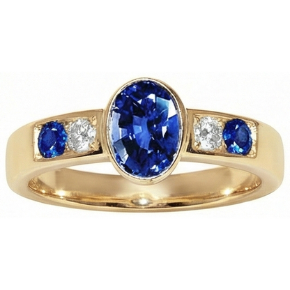 Natural Real ( Not Lab Grown )  3.61 Ct. Ring Yellow Gold Big Oval Center Gemstone Ring
